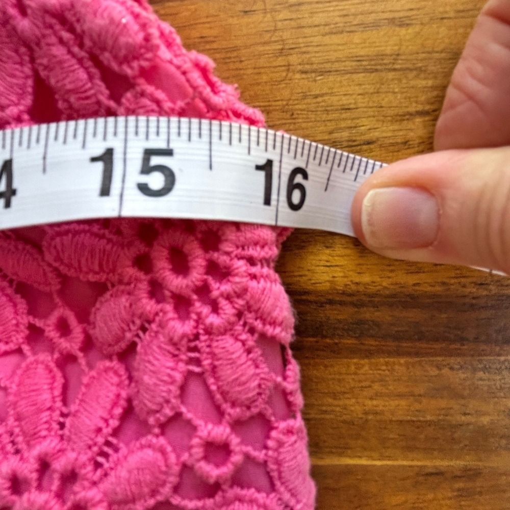 Lilly Pulitzer Marquette Crochet Shift Dress Passion Fruit Pink Size 0 - Picture 5 of 9